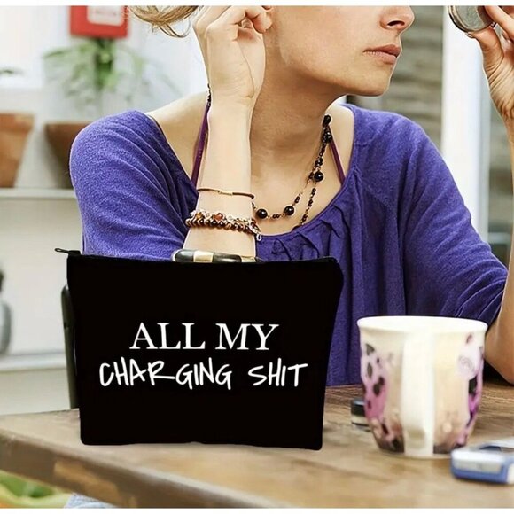 Charging Sh*t" Zipper Pouch - Picture 2 of 4